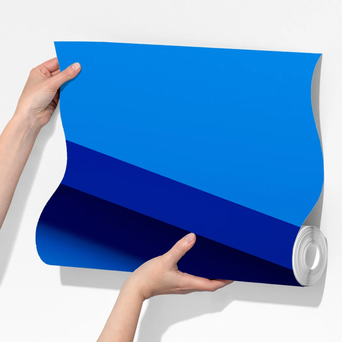 Fototapete minimalistische blaue geometrische schleife Fototapete minimalistische blaue geometrische schleife