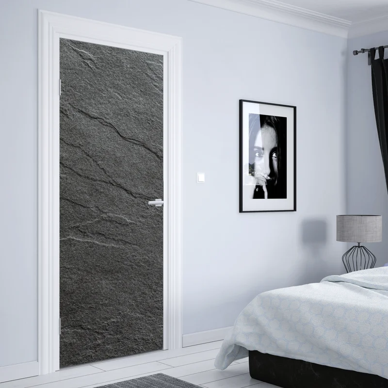 Türaufkleber dunkle schiefertextur