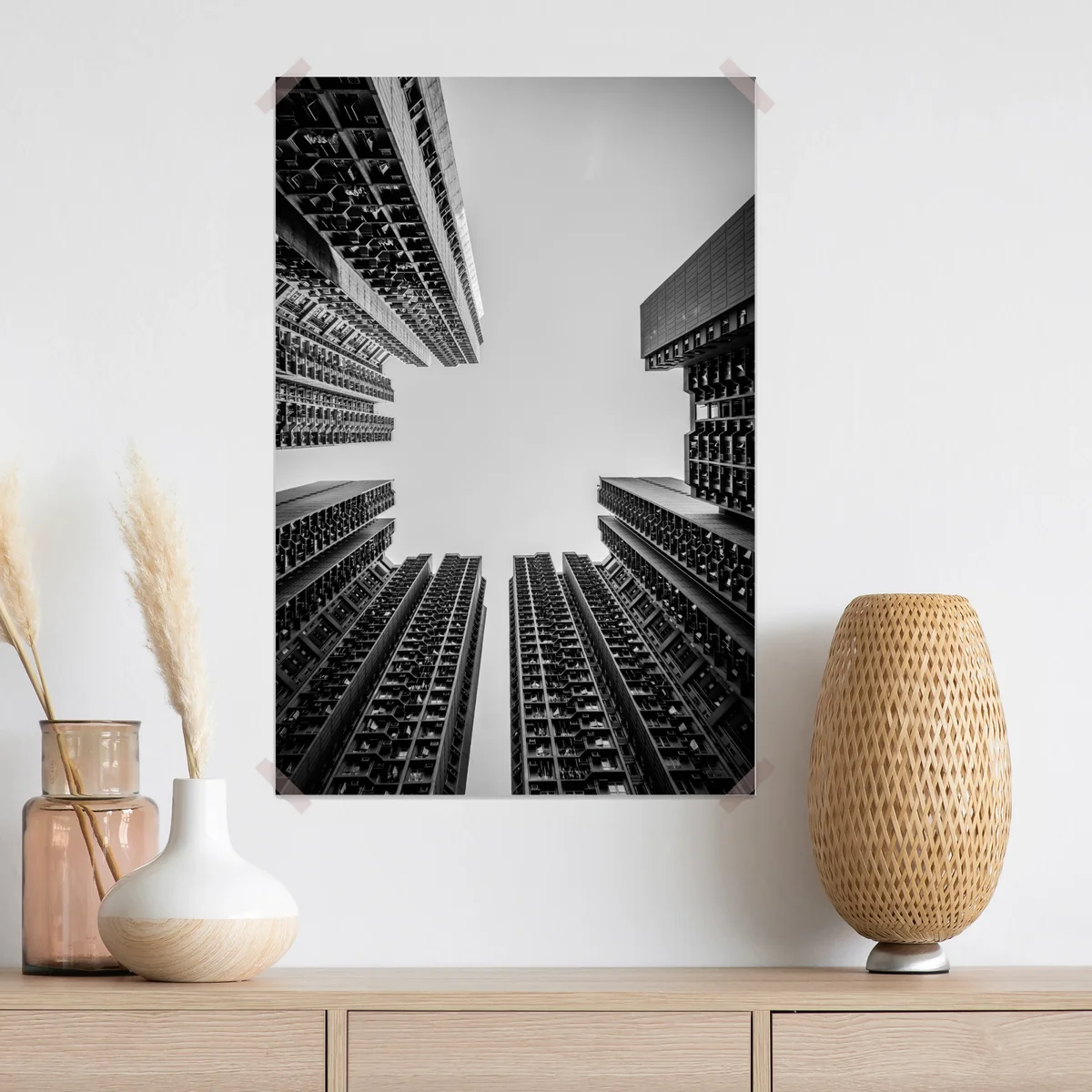 Poster städtische perspektive hochhäuser Poster städtische perspektive hochhäuser