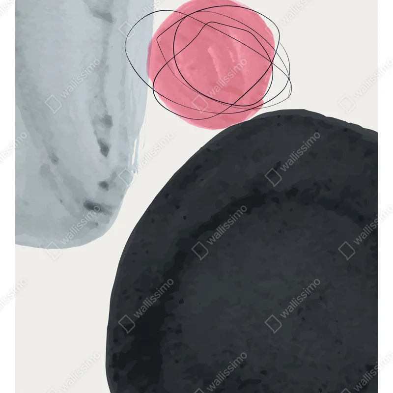 Poster minimalistische aquarellkomposition • Poster bei Wallnifity® Poster minimalistische aquarellkomposition • Poster bei Wallnifity®