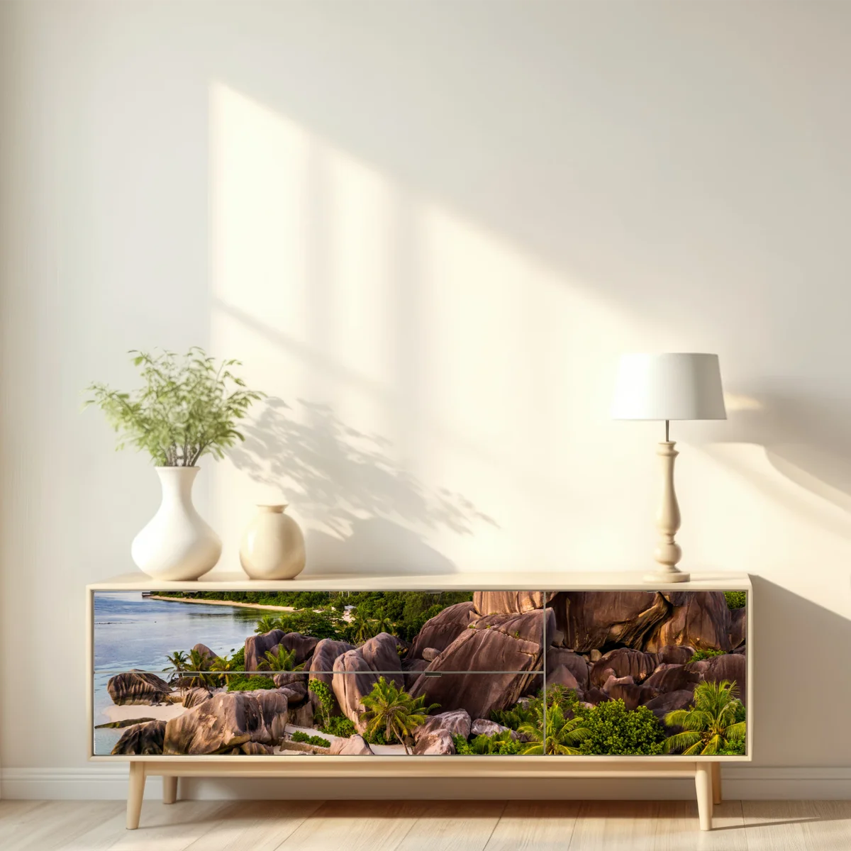 Repositionierbarer Aufkleber Anse d'Argent tropischer granitstrand Repositionierbarer Aufkleber Anse d'Argent tropischer granitstrand