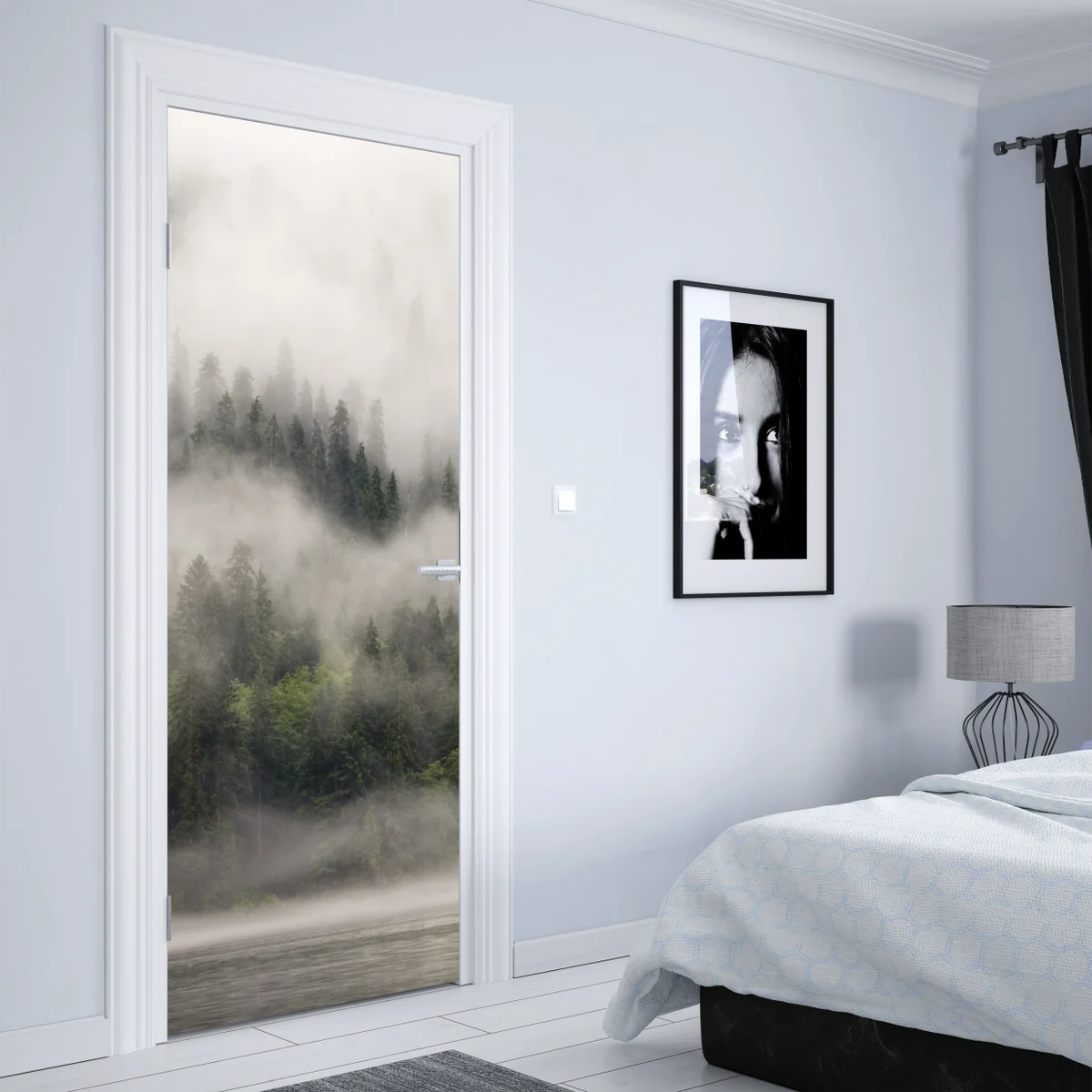 Türaufkleber nebliger küstenwald, British Columbia Türaufkleber nebliger küstenwald, British Columbia