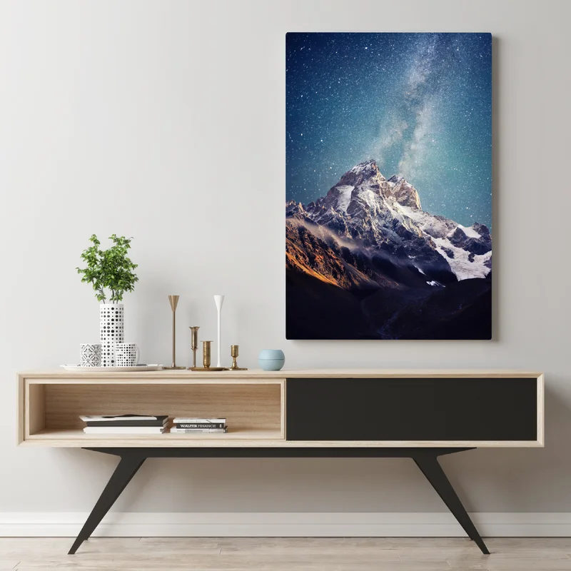 Leinwandbild sternennacht über Ushba Leinwandbild sternennacht über Ushba