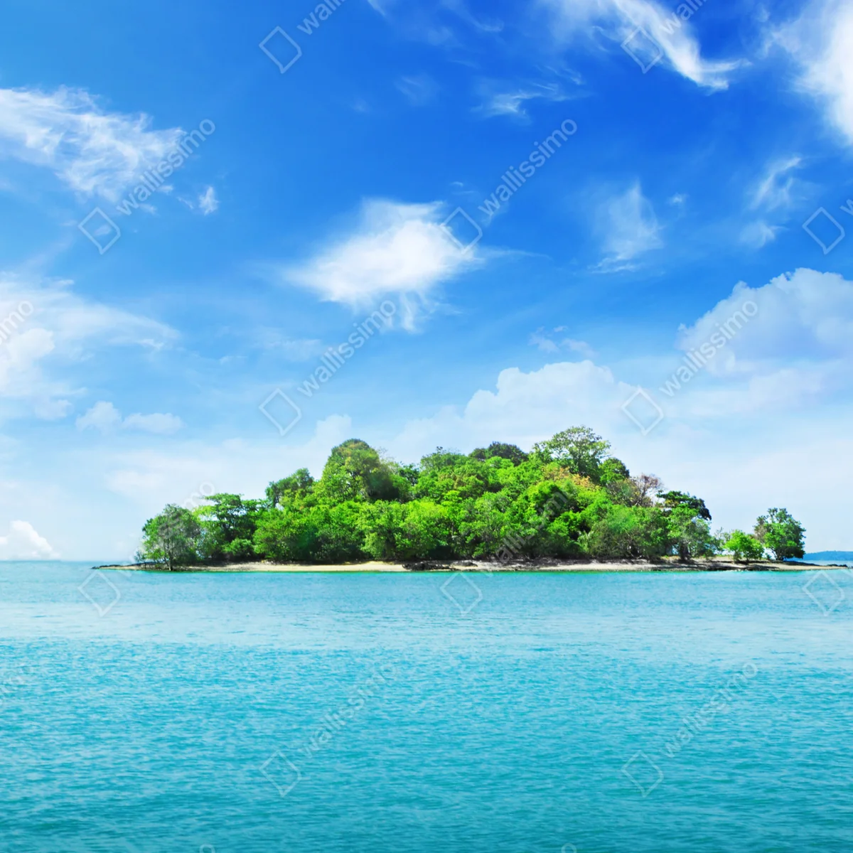 Poster tropische insel über türkisfarbigem meer • Poster bei Wallnifity® Poster tropische insel über türkisfarbigem meer • Poster bei Wallnifity®