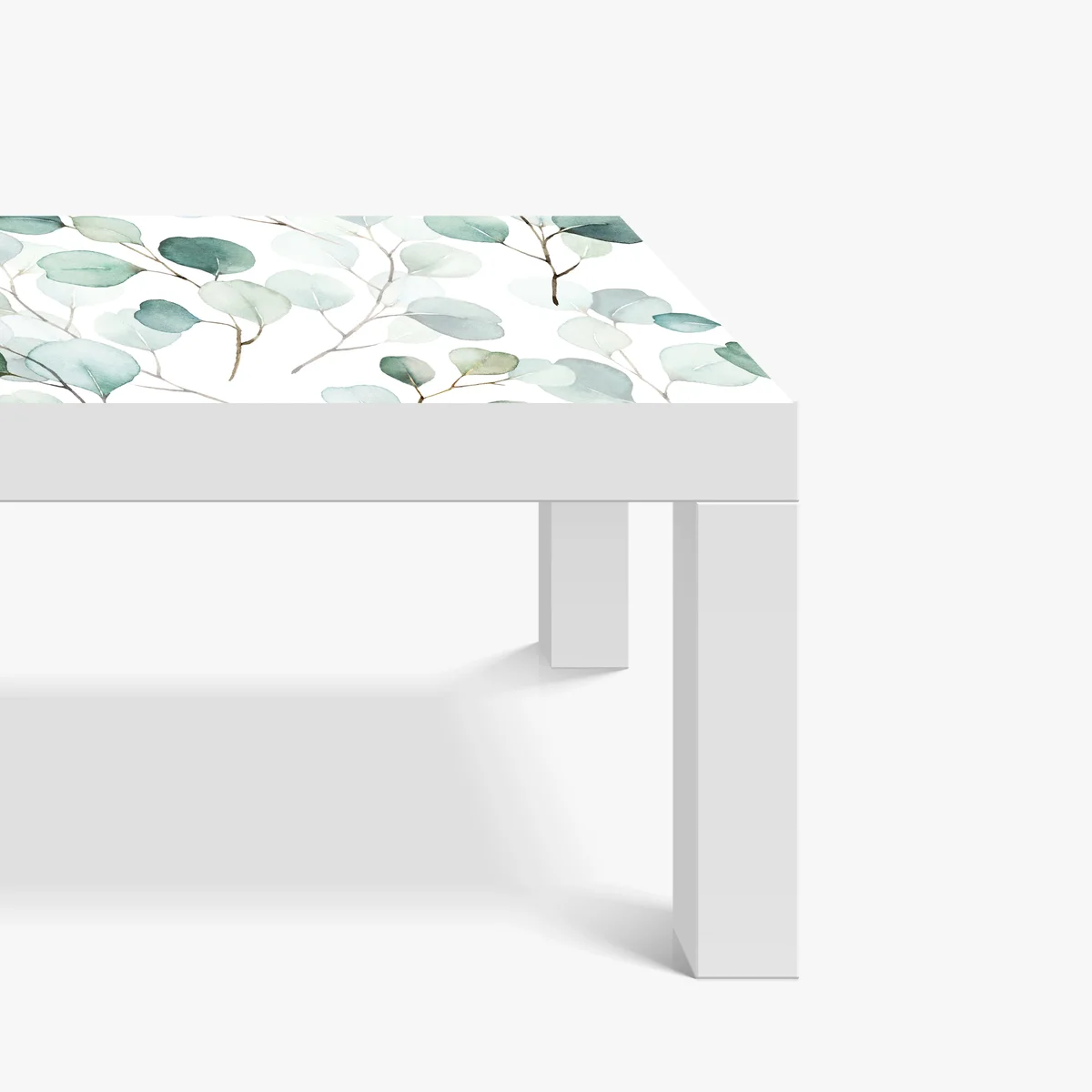 Tischaufkleber und Schreibtischaufkleber zarter eukalyptus-aquarell blättermuster Tischaufkleber und Schreibtischaufkleber zarter eukalyptus-aquarell blättermuster