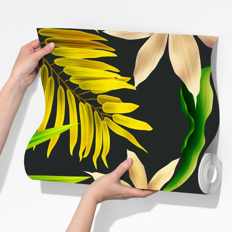 Fototapete tropisches orchideenmuster auf dunklem hintergrund Fototapete tropisches orchideenmuster auf dunklem hintergrund