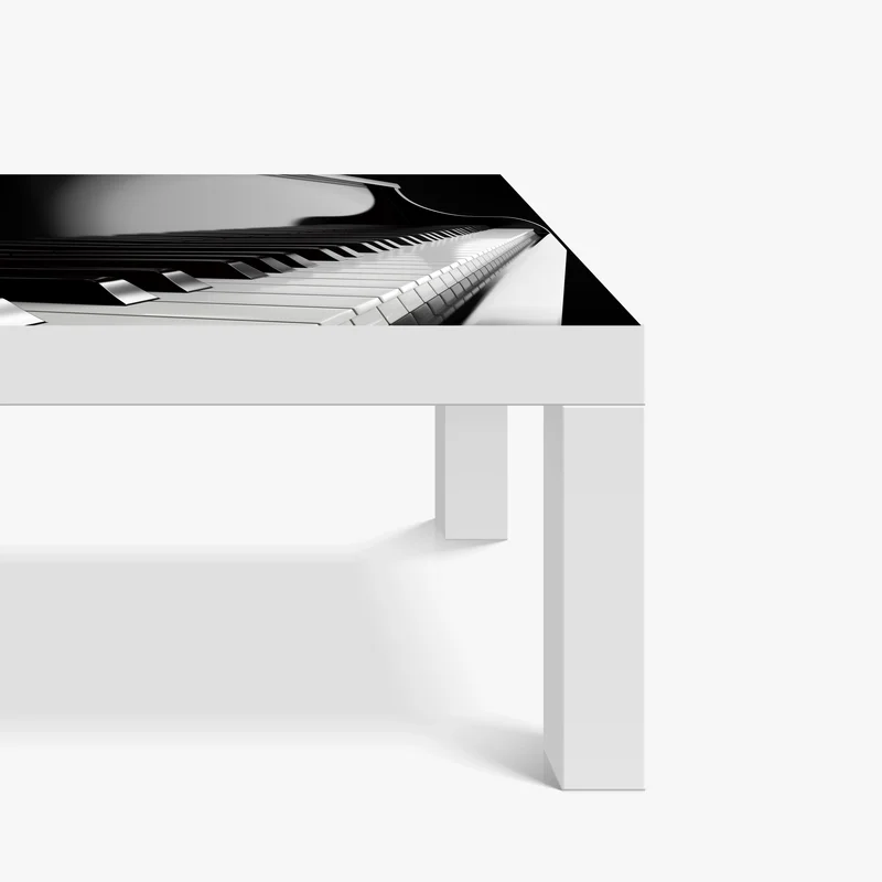 Tischaufkleber und Schreibtischaufkleber elegante schwarzweiß klaviertasten