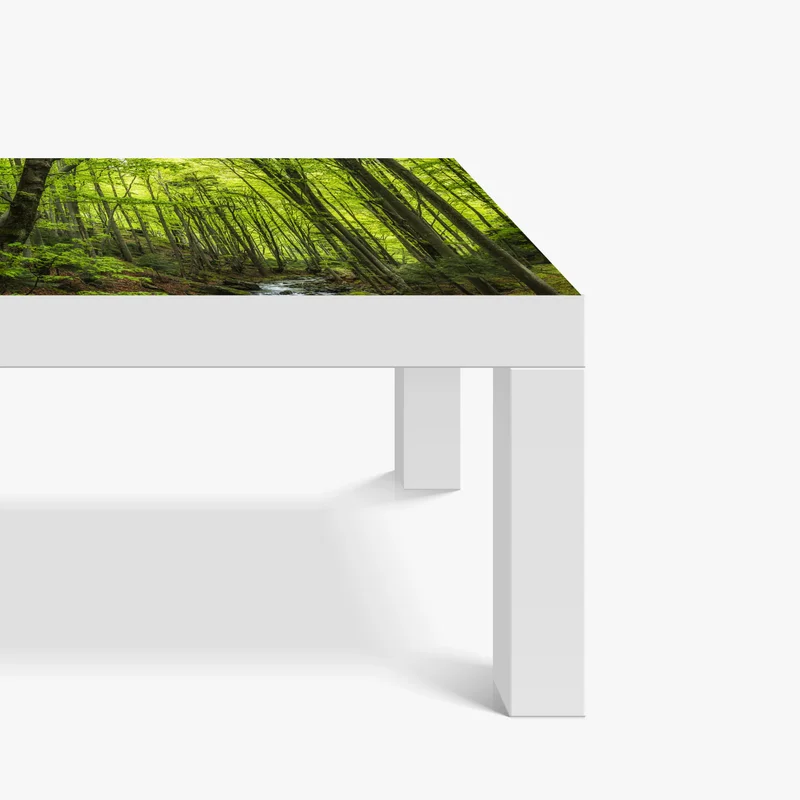 Tischaufkleber und Schreibtischaufkleber ruhiger grüner waldbach