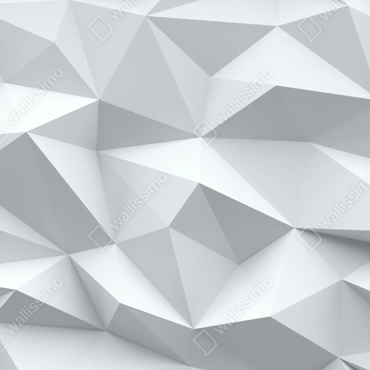 Repositionierbarer Aufkleber weißes dreidimensionales low-poly geometrisches muster Repositionierbarer Aufkleber weißes dreidimensionales low-poly geometrisches muster