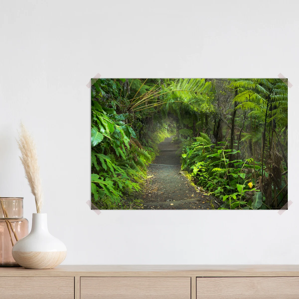 Poster üppiger regenwaldpfad im Kilauea Iki, Hawaii Poster üppiger regenwaldpfad im Kilauea Iki, Hawaii