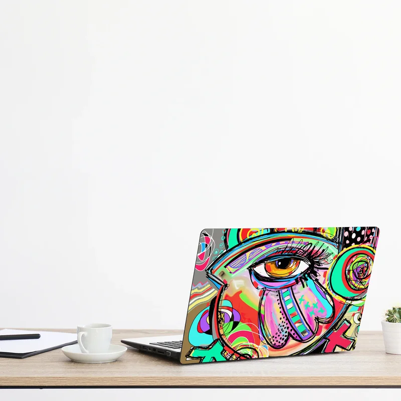 Naklejka na laptopa żywe abstrakcyjne oko w stylu pop art