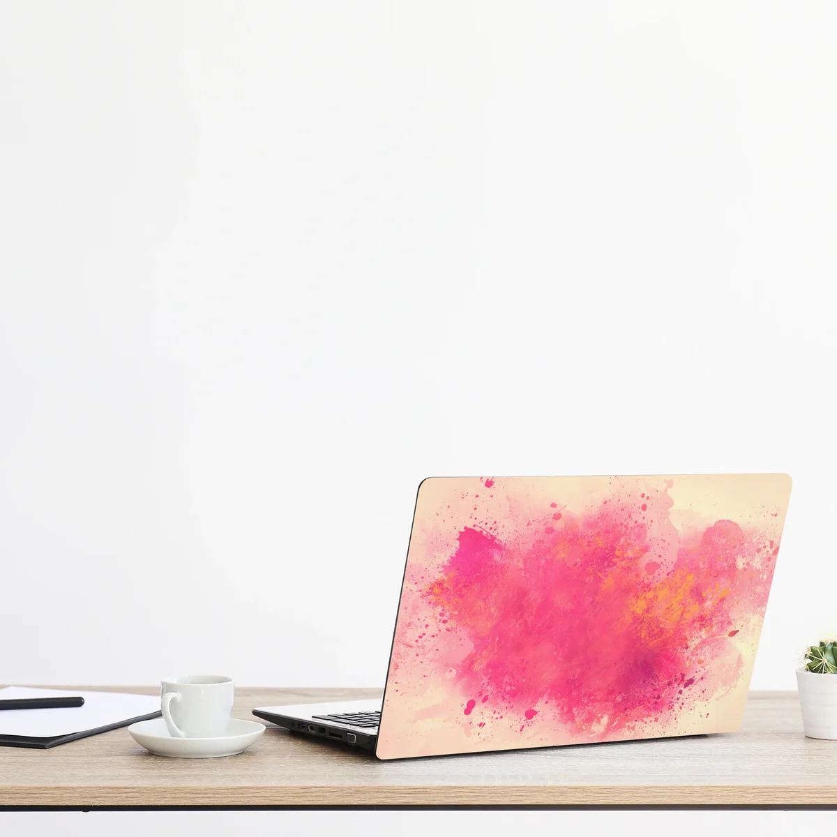 Laptop-Aufkleber lebendige rosa aquarellspritzer Laptop-Aufkleber lebendige rosa aquarellspritzer