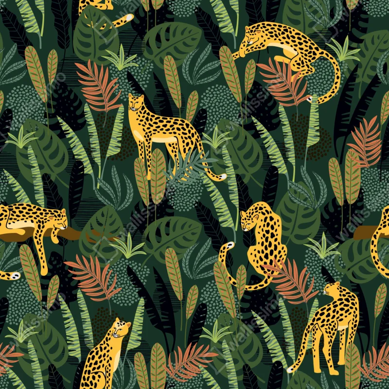 Fensteraufkleber tropisches leopardenmuster Fensteraufkleber tropisches leopardenmuster