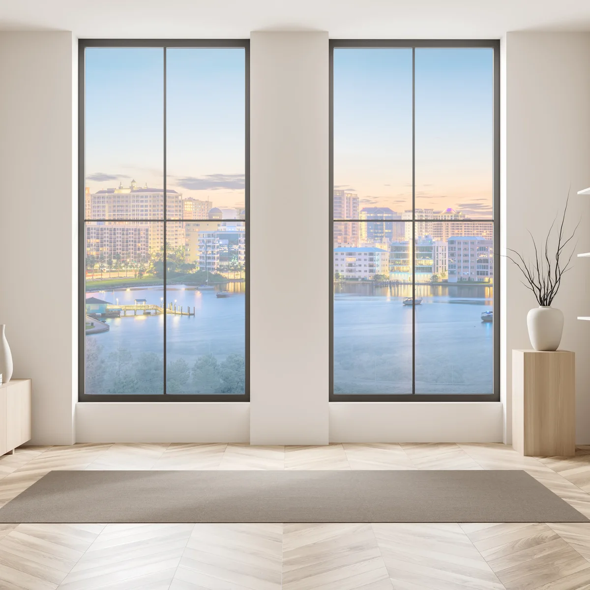 Fensteraufkleber Sarasota bei dämmerung über der bucht Fensteraufkleber Sarasota bei dämmerung über der bucht