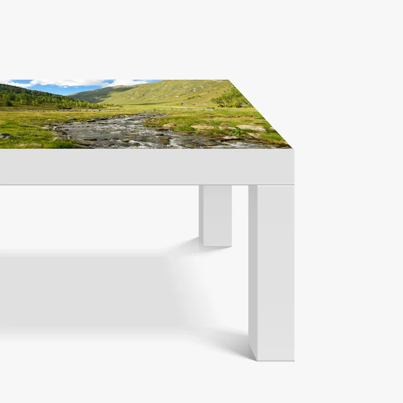 Tischaufkleber und Schreibtischaufkleber alpenbach im sonnigen tal