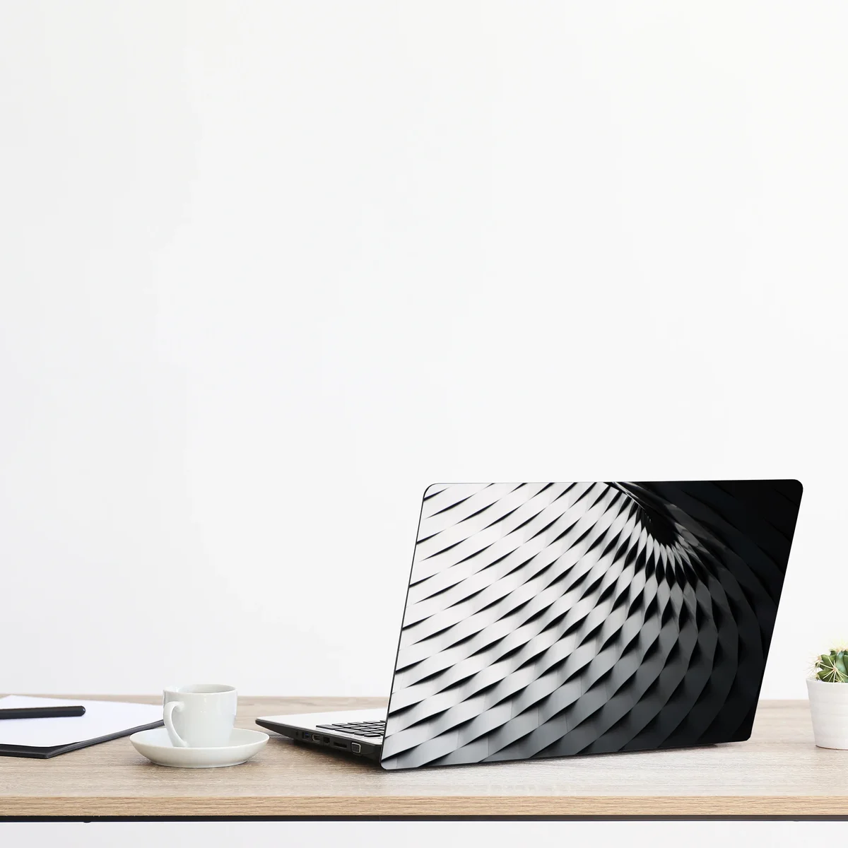 Laptop-Aufkleber monochromes geometrisches metallmuster Laptop-Aufkleber monochromes geometrisches metallmuster