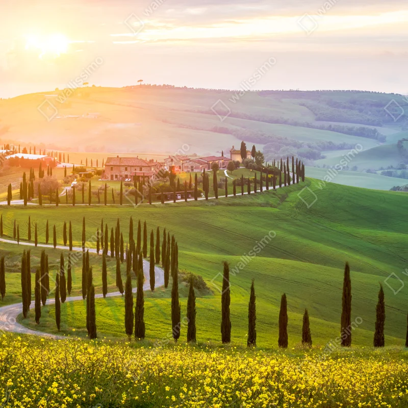 Leinwandbild sonnenaufgang in der Toskana Leinwandbild sonnenaufgang in der Toskana