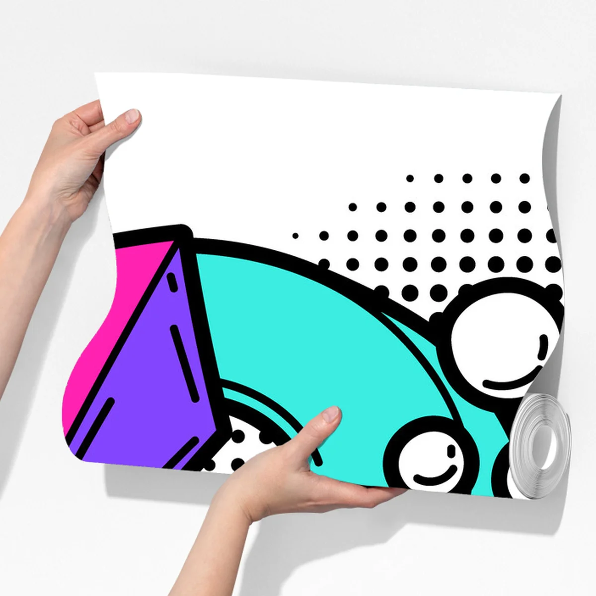 Fototapete farbenfrohes pop-art comicmuster Fototapete farbenfrohes pop-art comicmuster