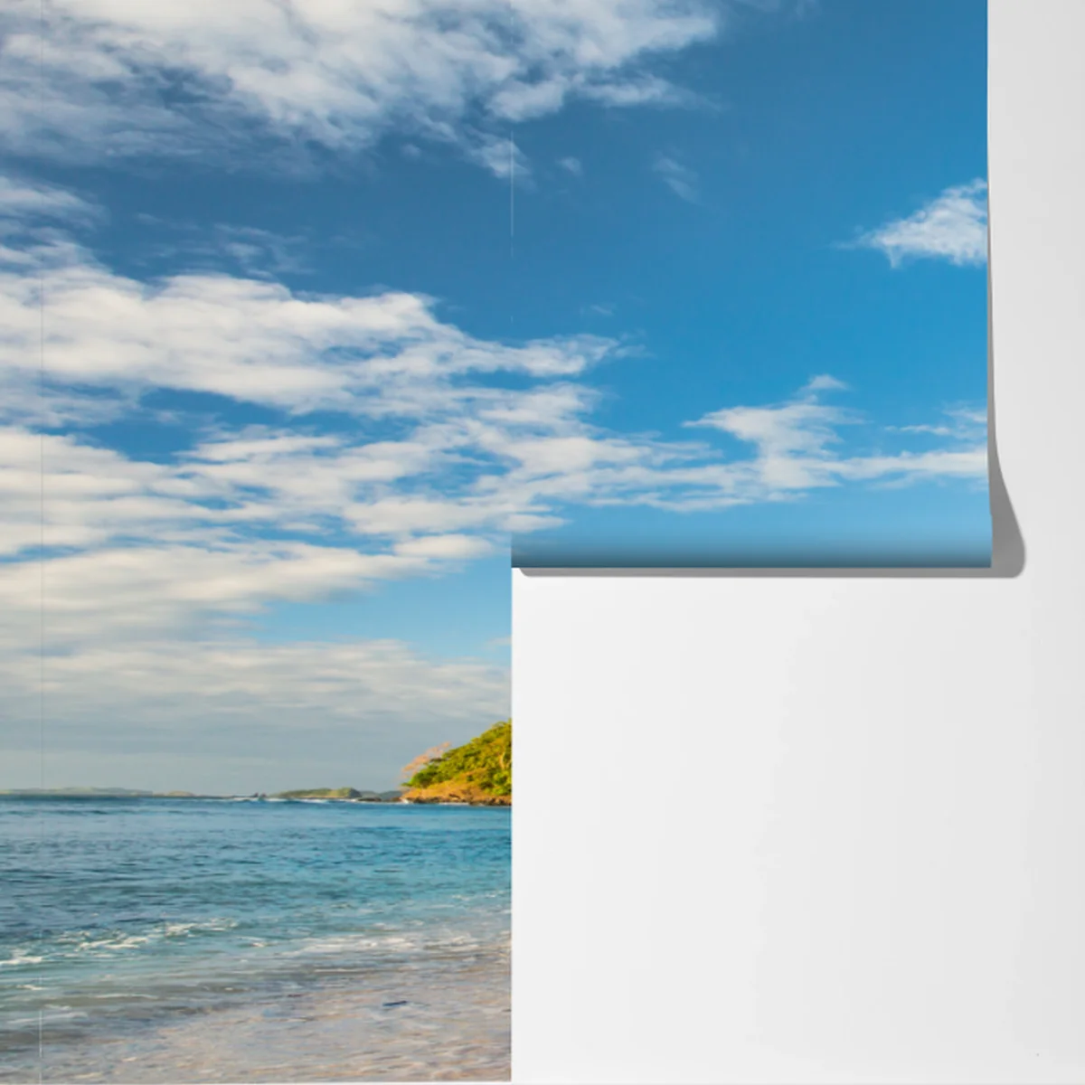 Fototapete goldener tropischer strand bei sonnenuntergang Fototapete goldener tropischer strand bei sonnenuntergang