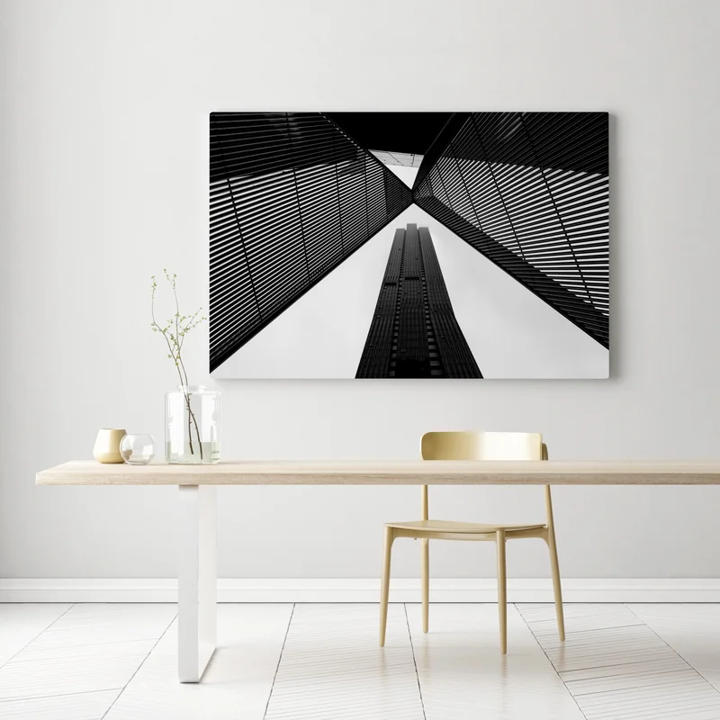 Leinwandbild Melbourne architektur in monochrom Leinwandbild Melbourne architektur in monochrom