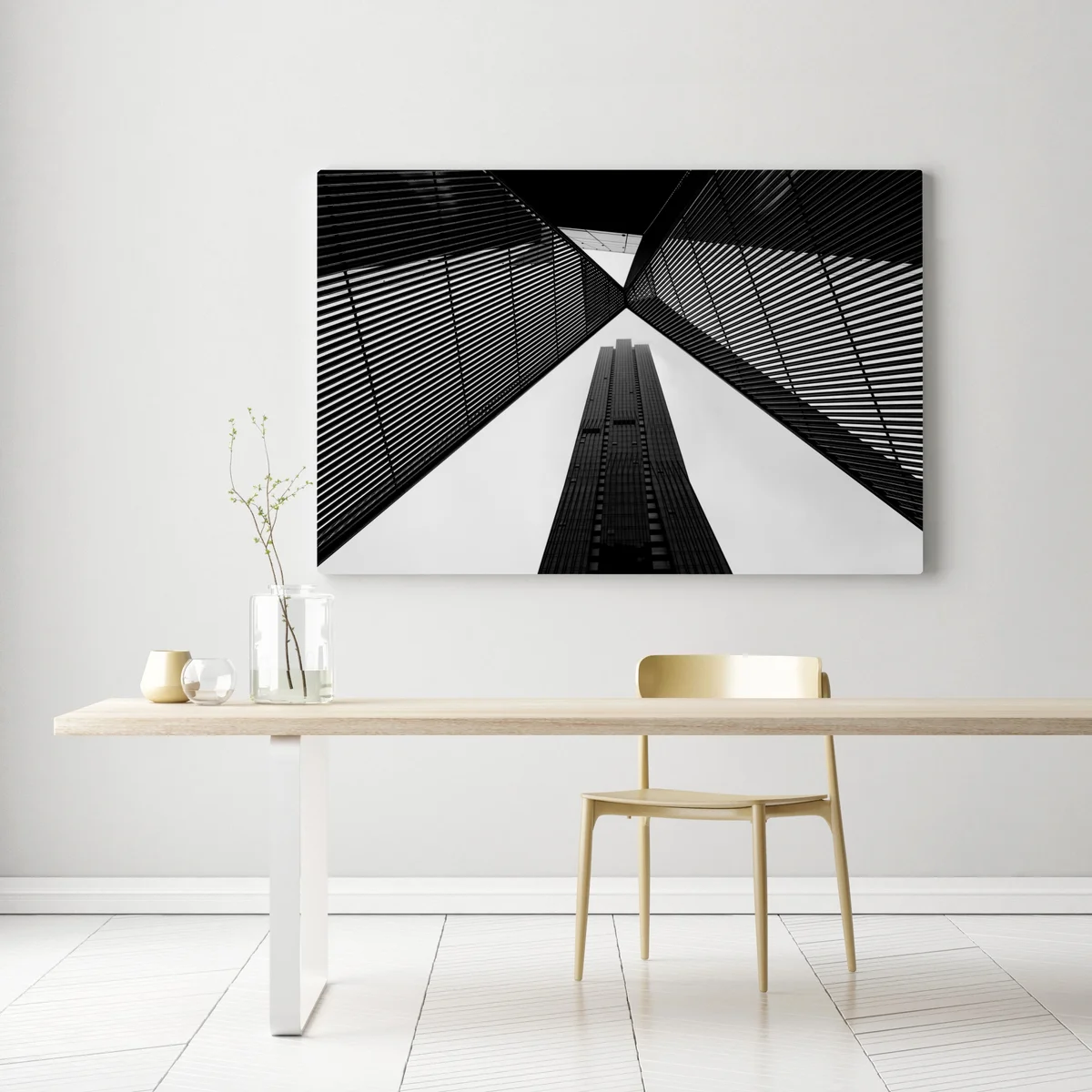 Leinwandbild Melbourne architektur in monochrom Leinwandbild Melbourne architektur in monochrom