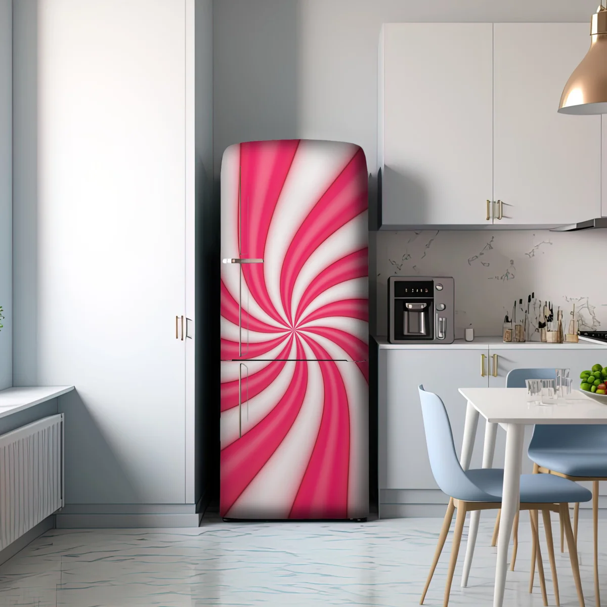 Kühlschrankaufkleber rosa bonbonspirale Kühlschrankaufkleber rosa bonbonspirale