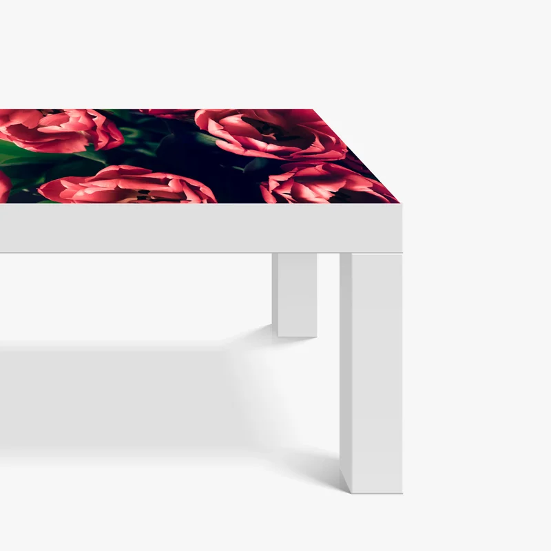 Tischaufkleber und Schreibtischaufkleber stimmungsvolles rosa tulpenbukett