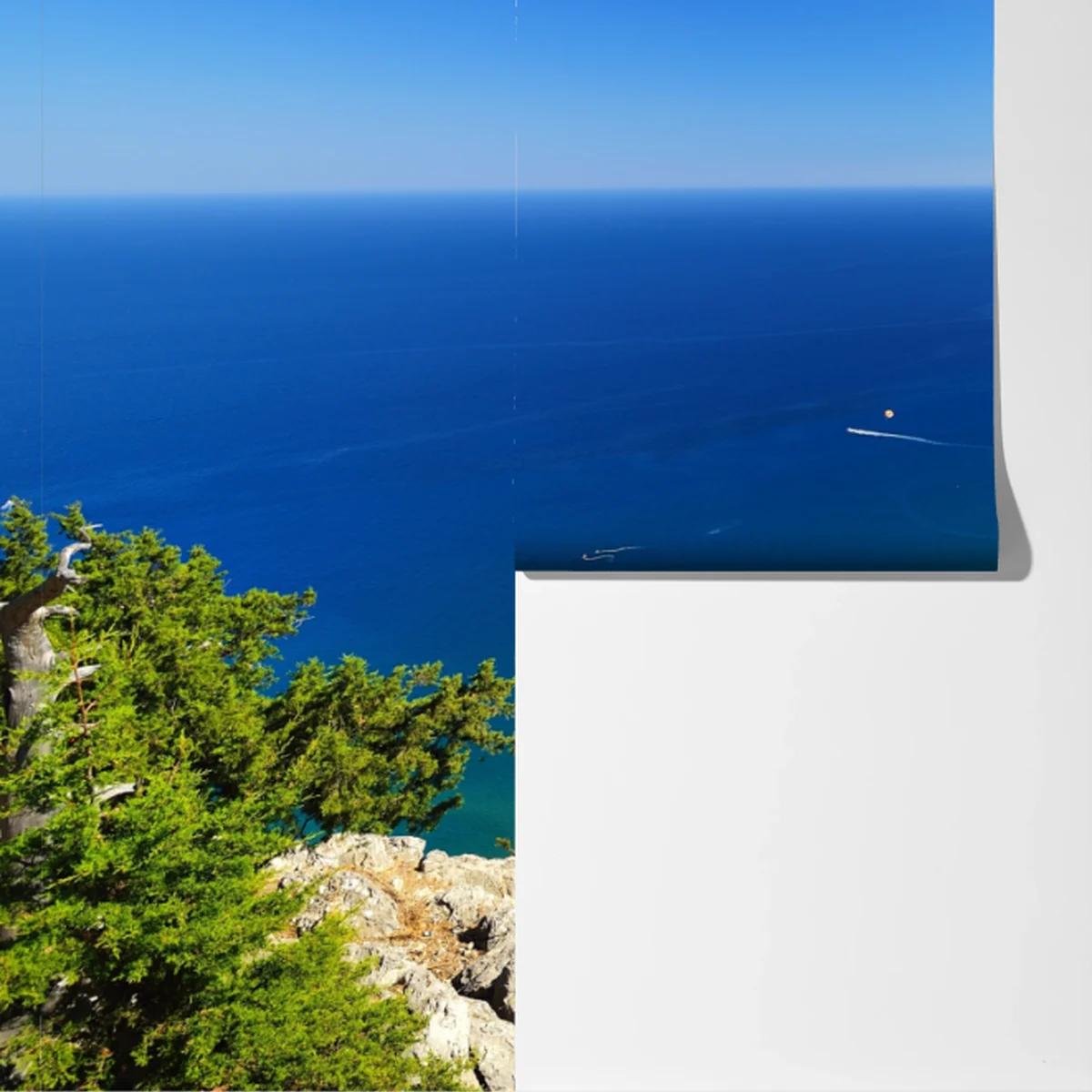 Fototapete ruhige türkisfarbene küstenpanorama Fototapete ruhige türkisfarbene küstenpanorama