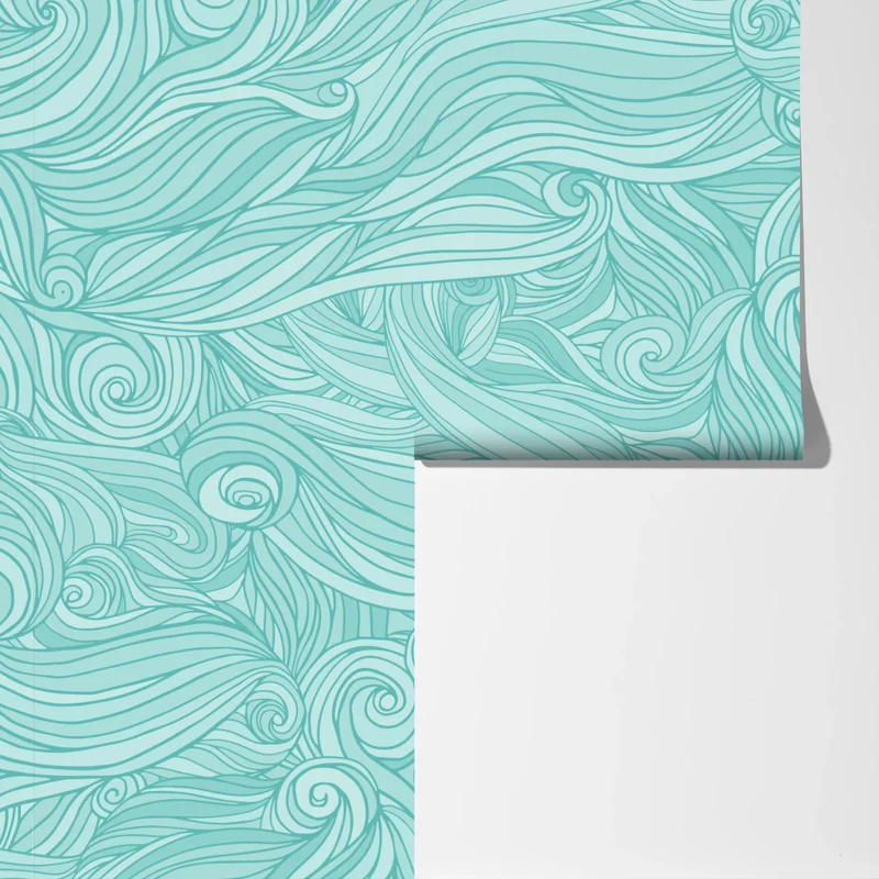 Fototapete türkis wellenmuster für das interieur Fototapete türkis wellenmuster für das interieur