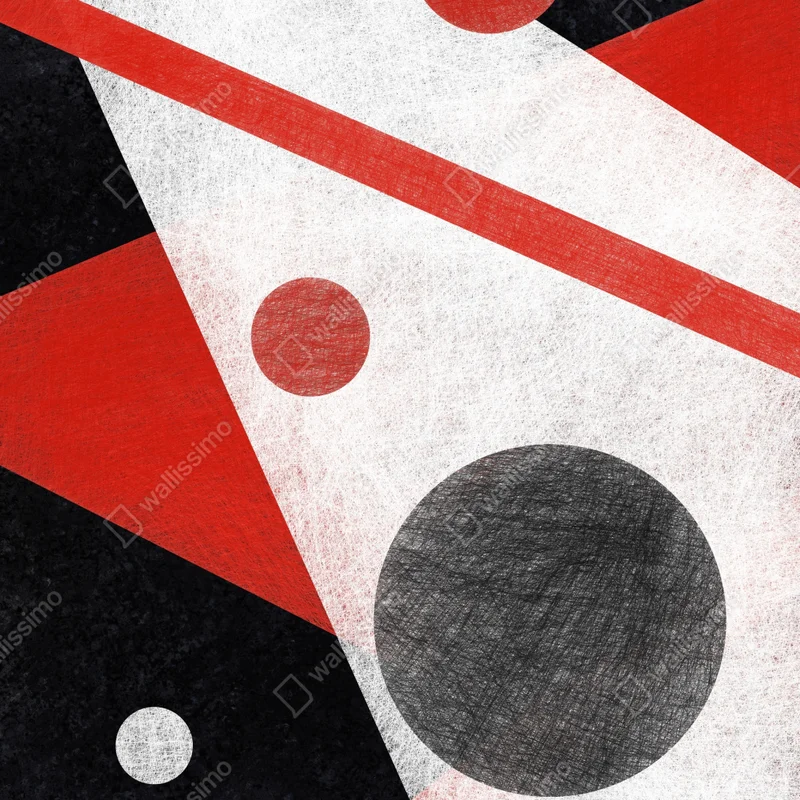 Kühlschrankaufkleber geometrische abstraktion in rot und schwarz Kühlschrankaufkleber geometrische abstraktion in rot und schwarz