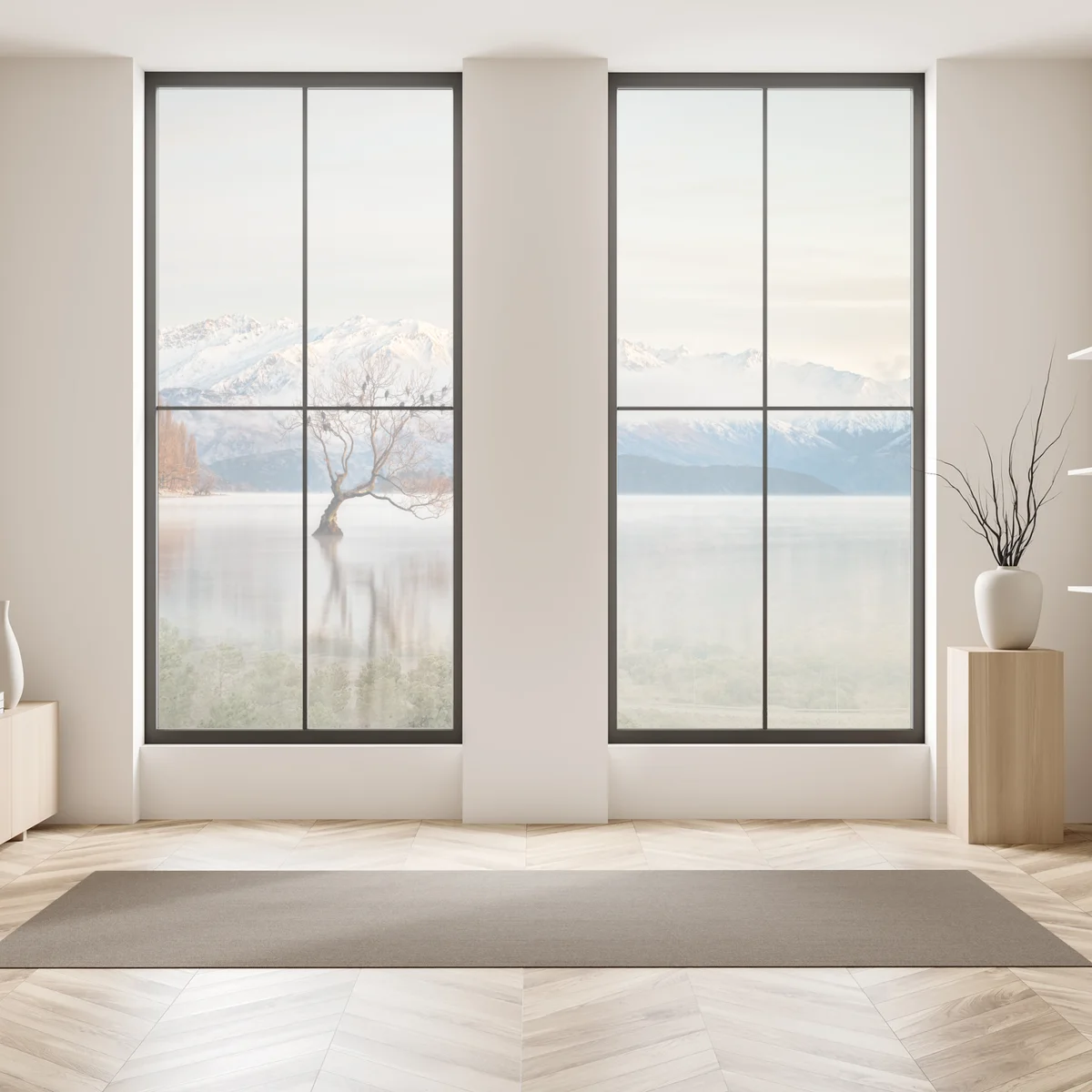 Fensteraufkleber einsamer baum am see Wanaka Fensteraufkleber einsamer baum am see Wanaka