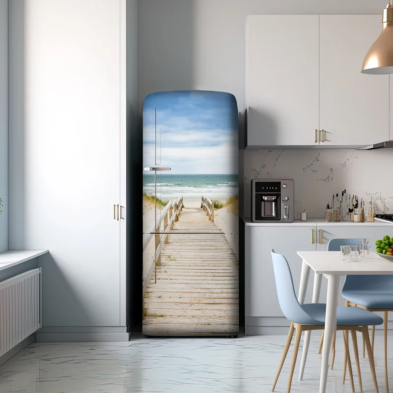 Kühlschrankaufkleber holzsteg zum meer, Sylt