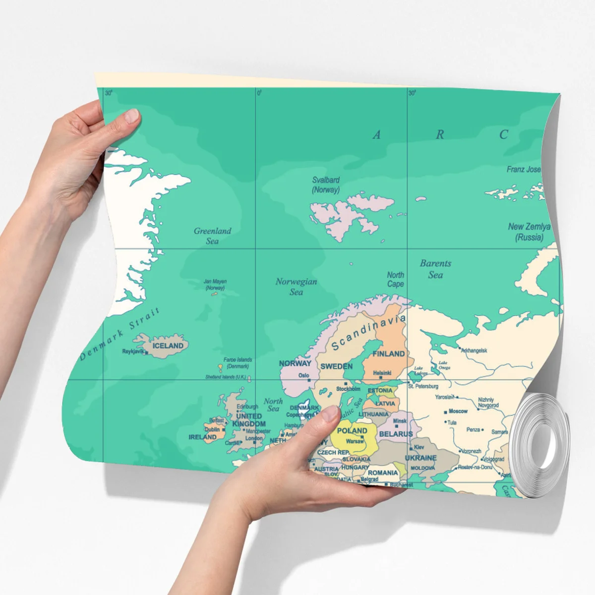 Fototapete weltkarte im vintage-stil Fototapete weltkarte im vintage-stil