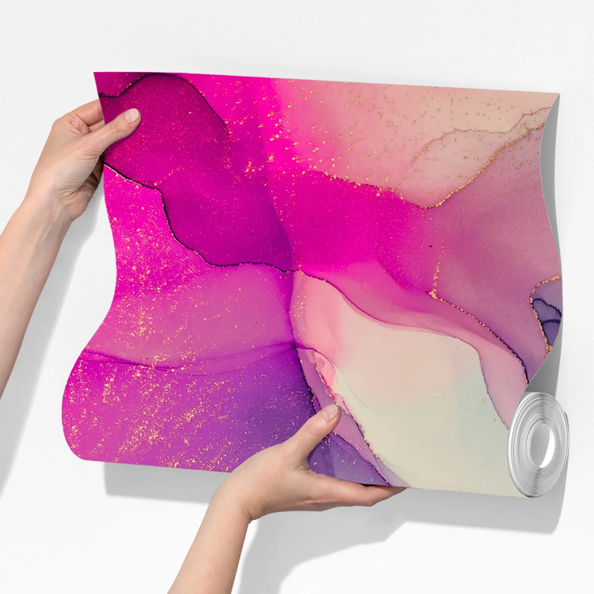 Fototapete leuchtende marmorierte komposition aus alkohol-tinte Fototapete leuchtende marmorierte komposition aus alkohol-tinte