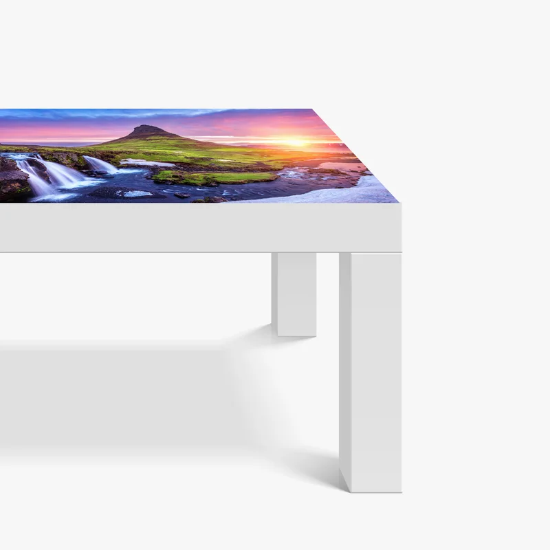 Tischaufkleber und Schreibtischaufkleber Kirkjufell bei sonnenaufgang Tischaufkleber und Schreibtischaufkleber Kirkjufell bei sonnenaufgang