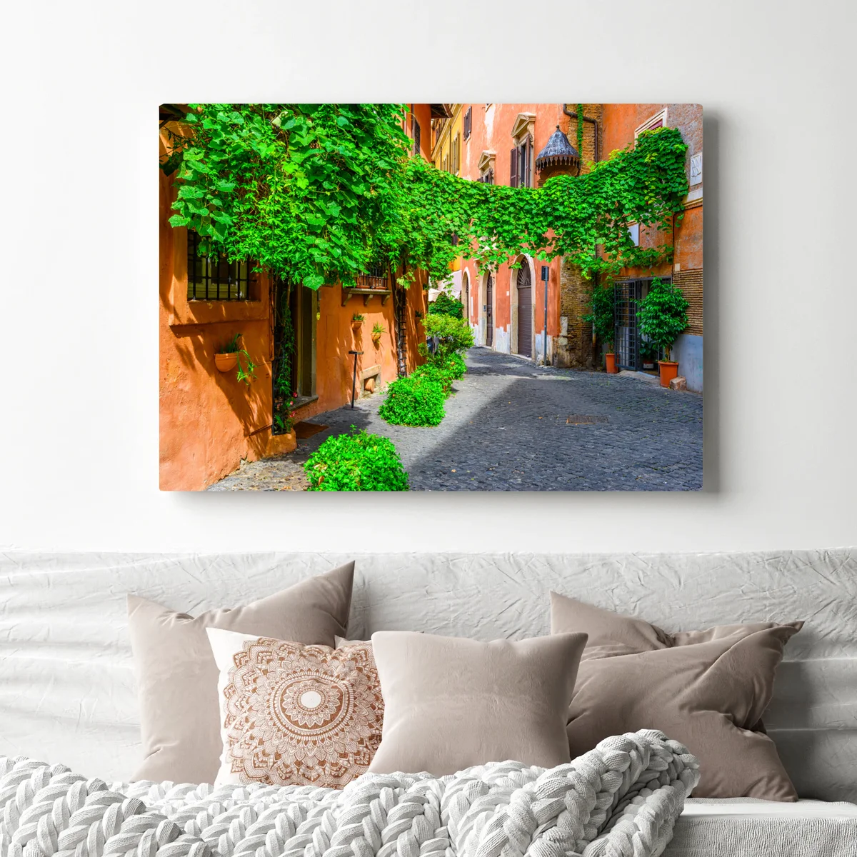 Leinwandbild malerische gasse in Trastevere, Rom Leinwandbild malerische gasse in Trastevere, Rom