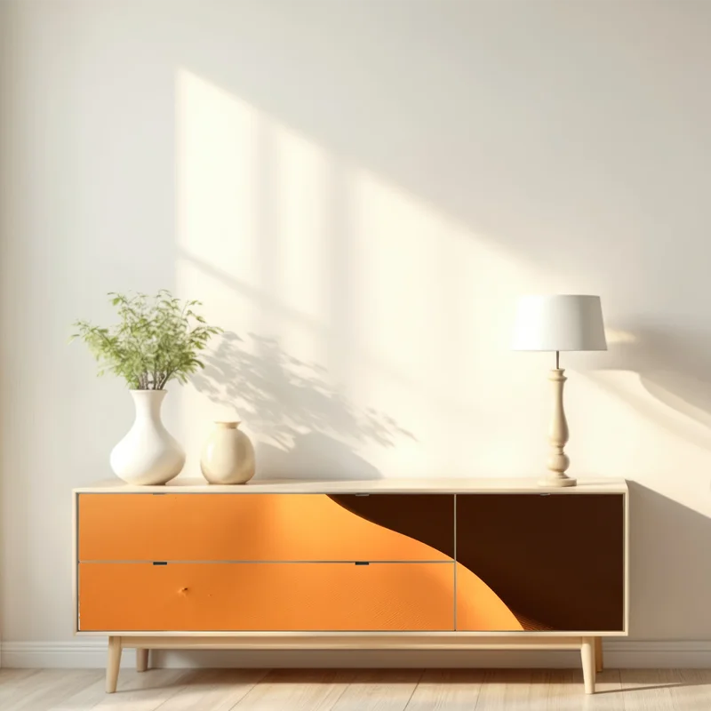 Repositionierbarer Aufkleber goldene dünenkurven