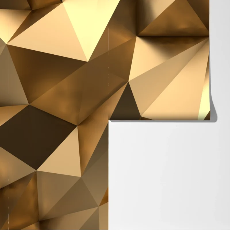 Fototapeta złote geometryczne fasety Fototapeta złote geometryczne fasety