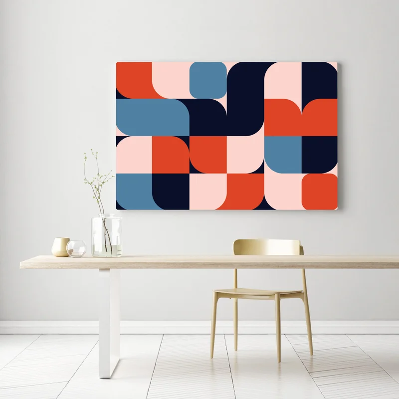 Leinwandbild kräftiges geometrisches retro-muster Leinwandbild kräftiges geometrisches retro-muster