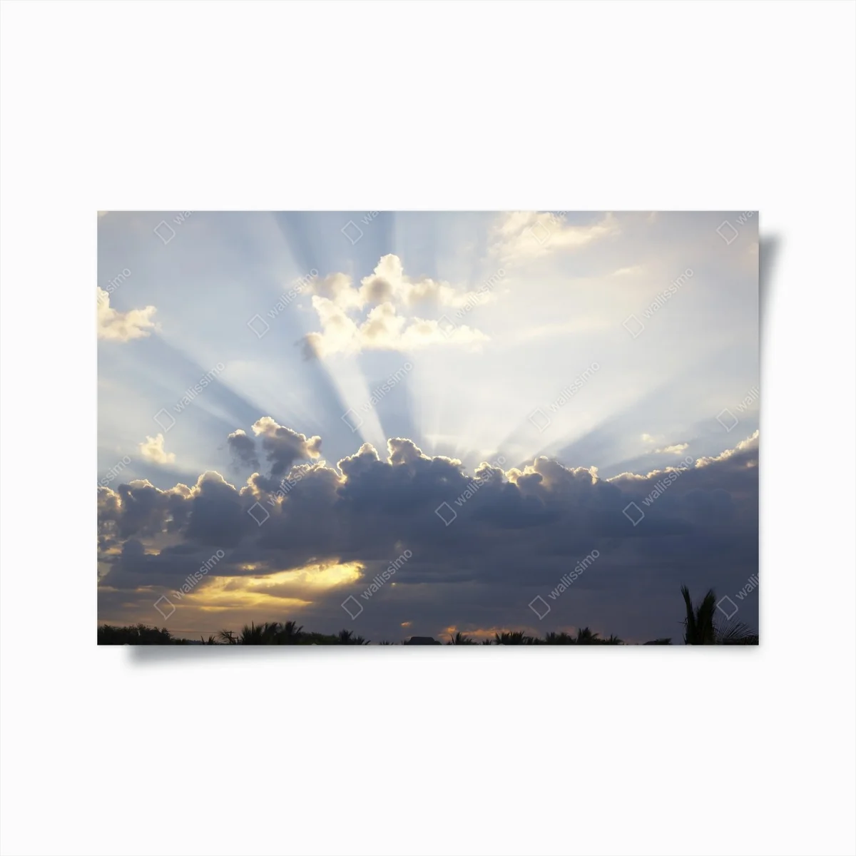 Poster Sonnenlicht bricht durch die Wolken • Poster bei Wallnifity® Poster Sonnenlicht bricht durch die Wolken • Poster bei Wallnifity®