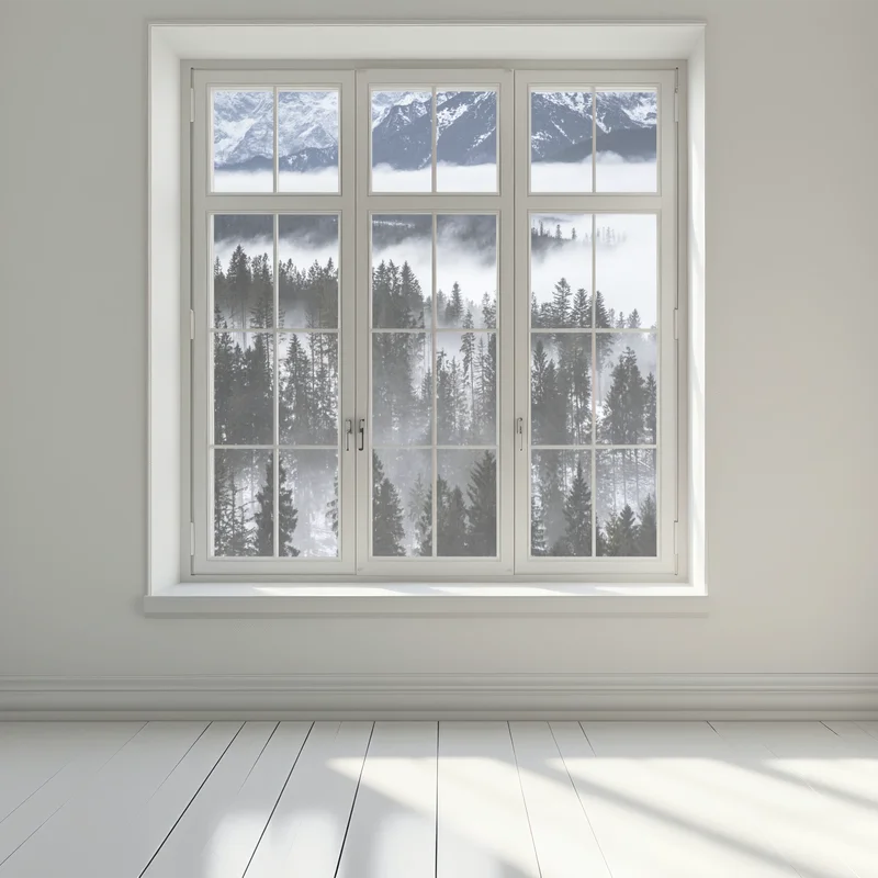 Fensteraufkleber Tatra im winternebel