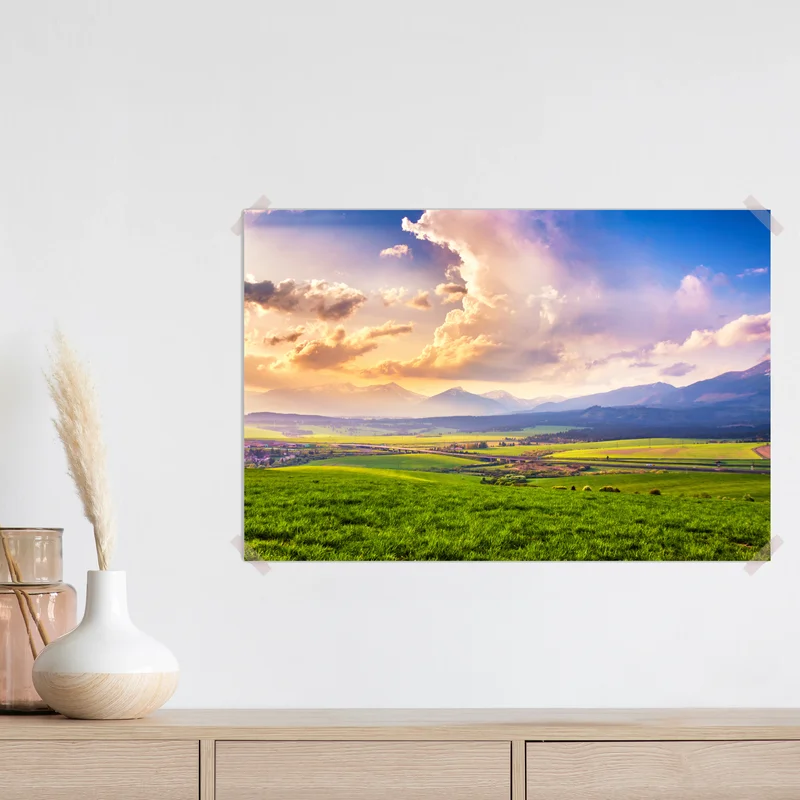 Poster frühlingshafte panoramalandschaft der Tatra, Slowakei Poster frühlingshafte panoramalandschaft der Tatra, Slowakei