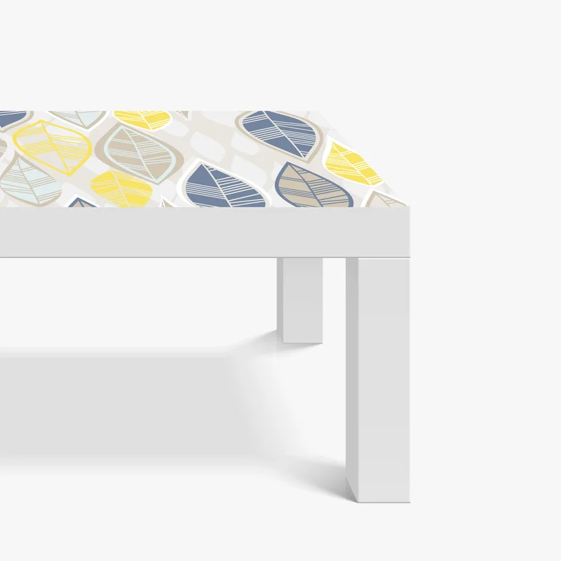 Tischaufkleber und Schreibtischaufkleber skandinavisches blättermuster in sanften neutralen tönen