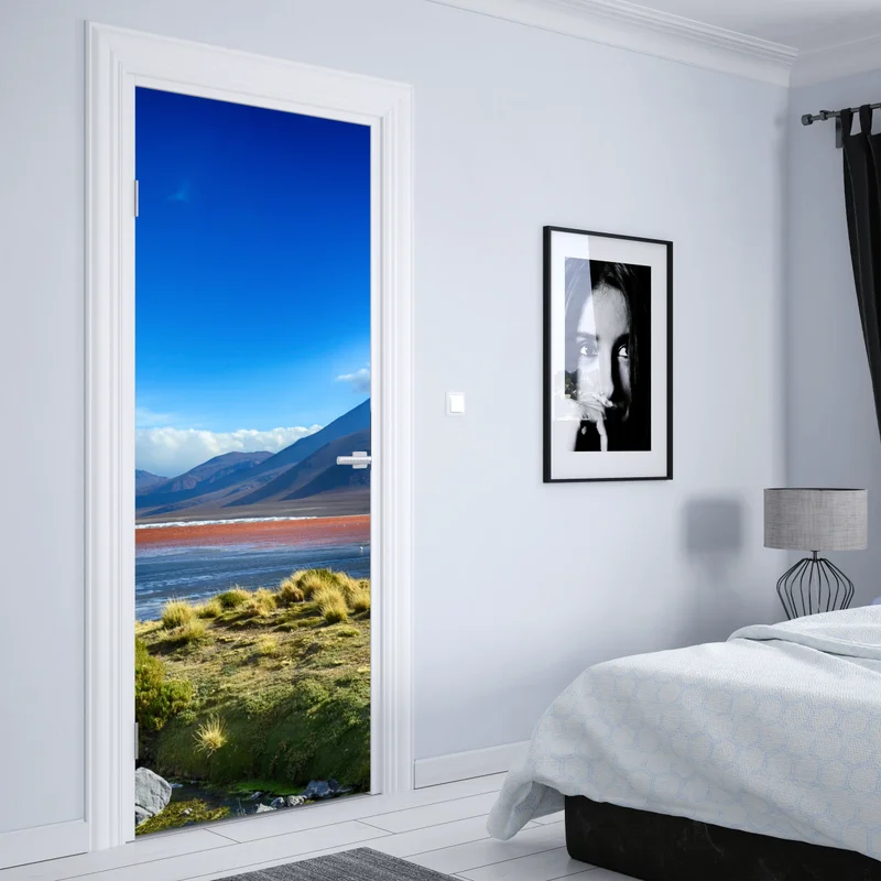 Türaufkleber ruhige berglagune