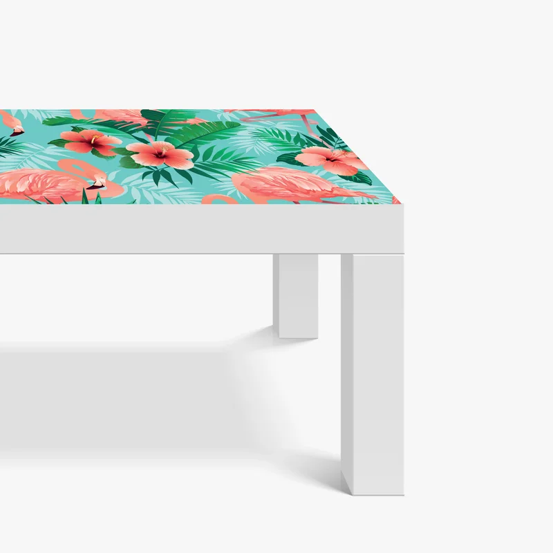 Tischaufkleber und Schreibtischaufkleber tropische flamingo-oase