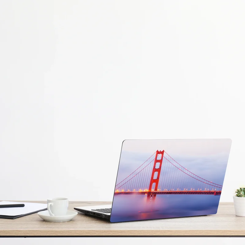 Laptop-Aufkleber Golden Gate brücke im nebel