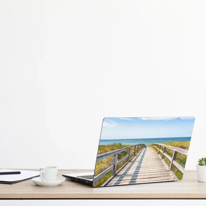 Laptop-Aufkleber steg zum meer