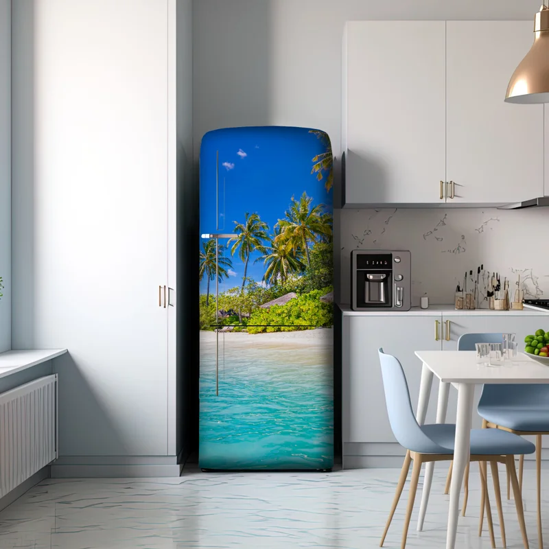 Kühlschrankaufkleber tropischer türkisstrand