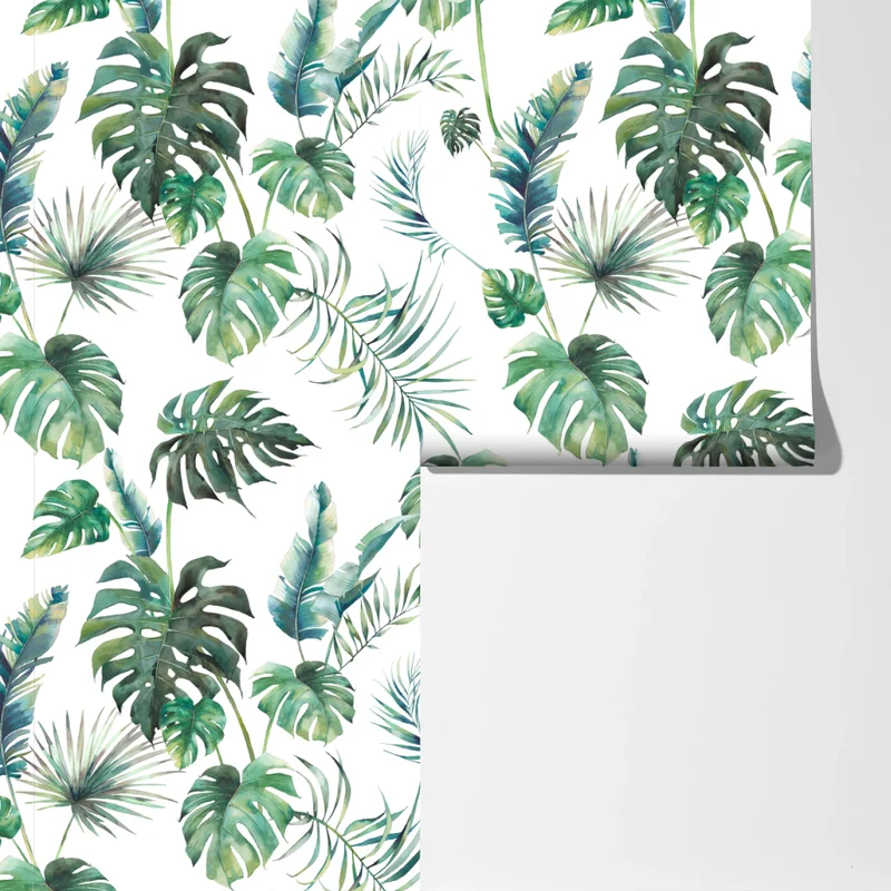 Fototapete aquarell tropische blätter muster Fototapete aquarell tropische blätter muster