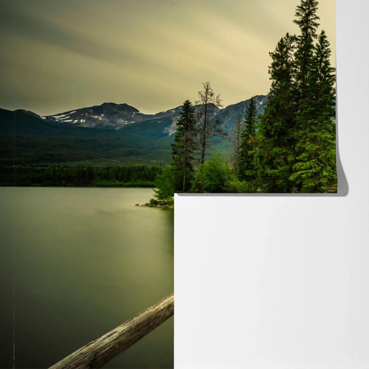 Fototapeta wieczorny spacer na wyspę Pyramid, Park Narodowy Jasper Fototapeta wieczorny spacer na wyspę Pyramid, Park Narodowy Jasper